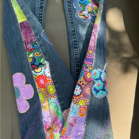 Patchwork Hippie Jeans Handmade - Picture 4 of 10